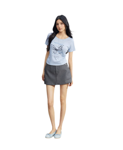 Butterfly Ruched Tee