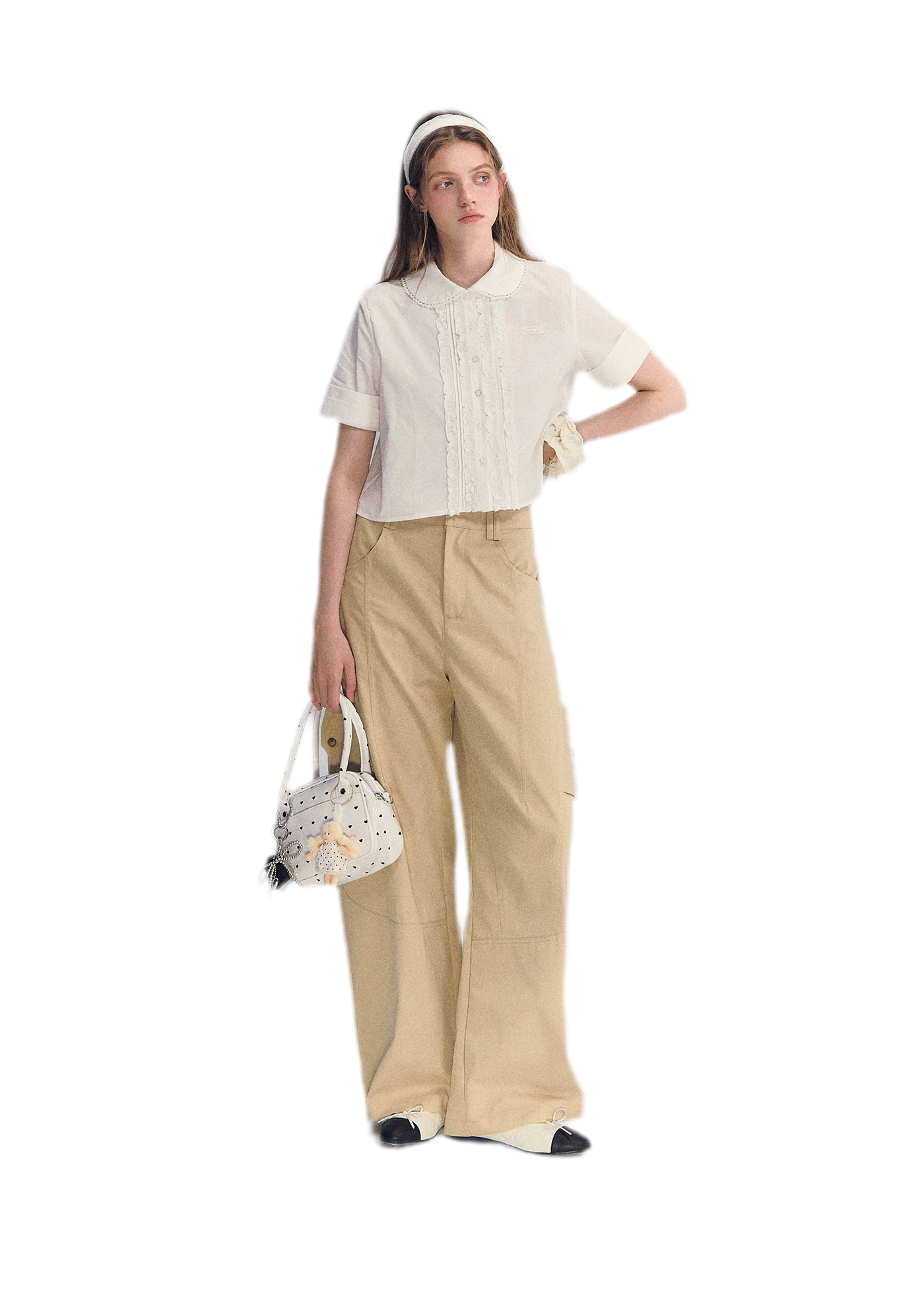 Deconstructed Curved Cargo Pants