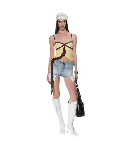 Washed Distressed Denim Shorts