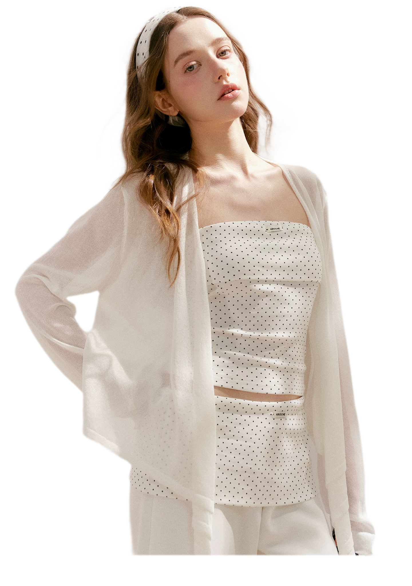 Airy Layered Short Knit Cardigan