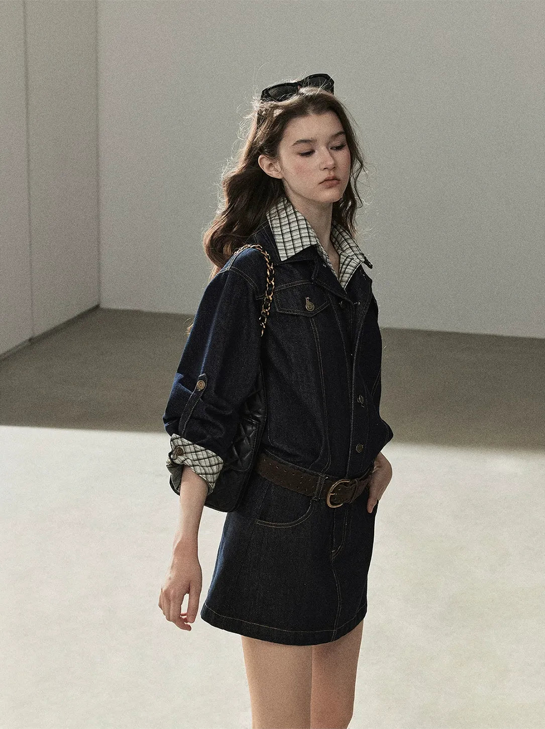 Stonewashed Denim Shirt Dress