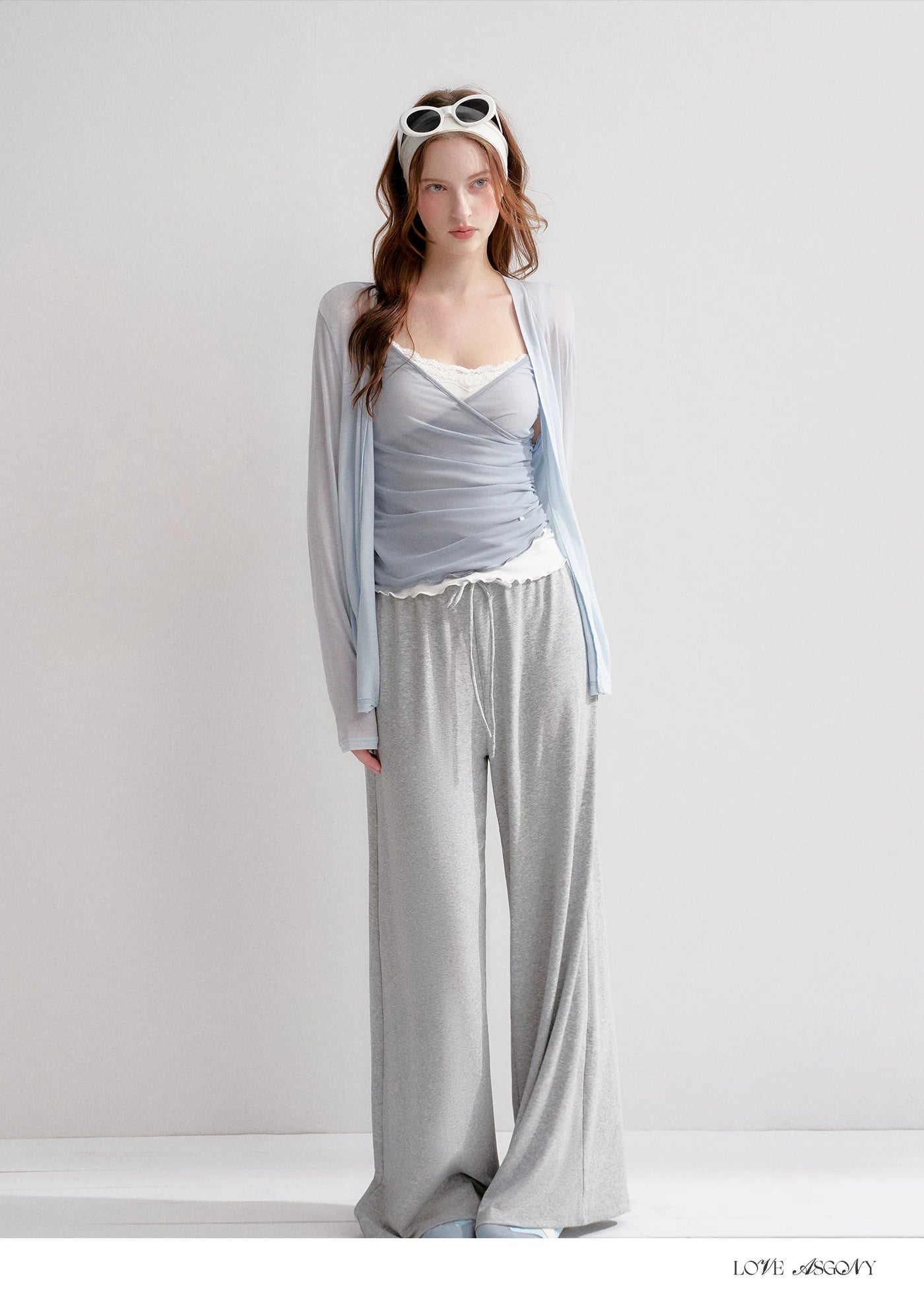 Lyrical Lace Spliced Cross Mesh Camisole Top