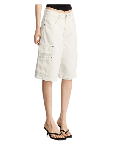 Wide-Leg Cargo Shorts