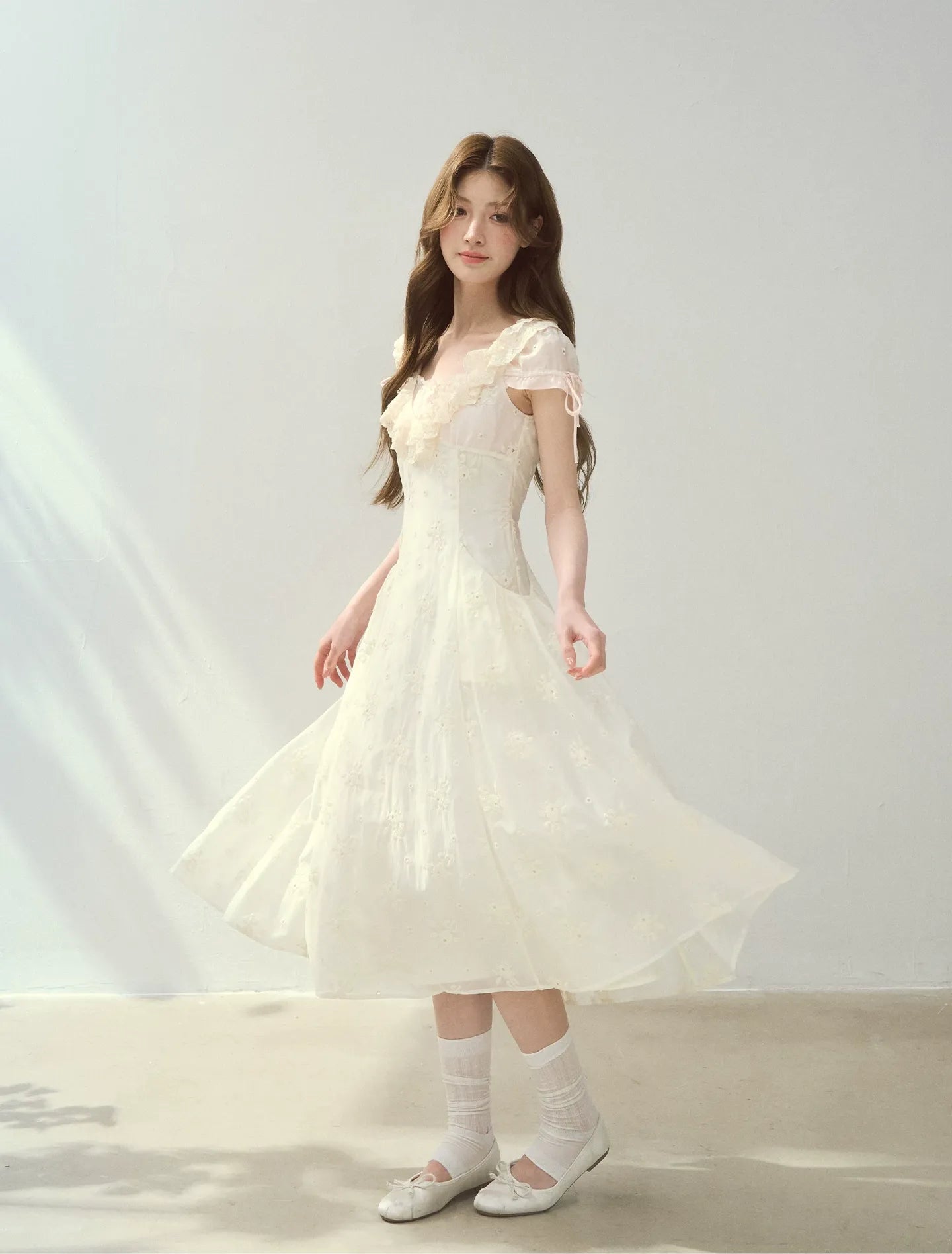 Shell Diary Embroidered Dress