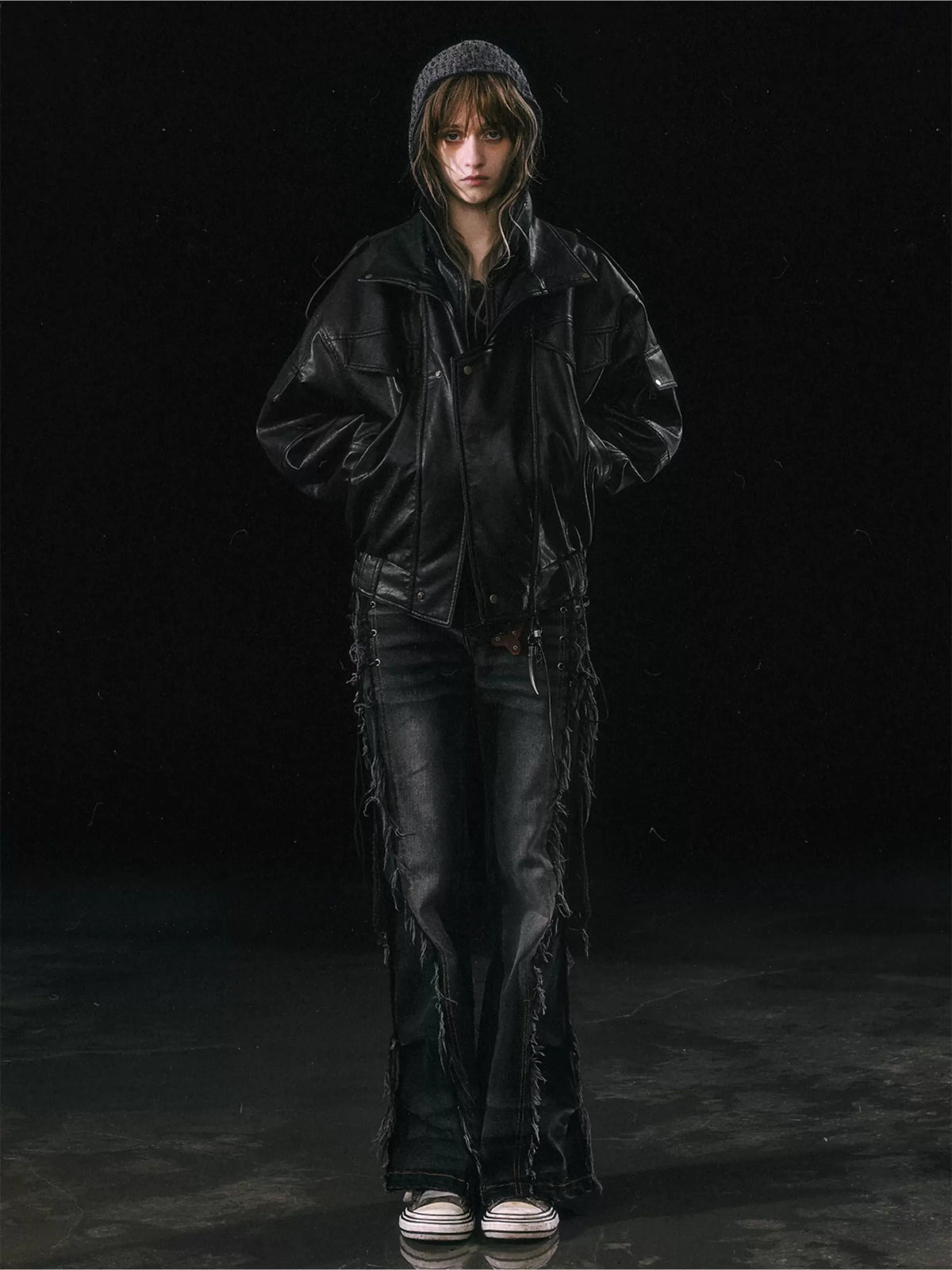 Detachable Fur Collar Flight Jacket