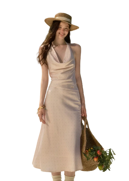 Satin Polka Dot Dress