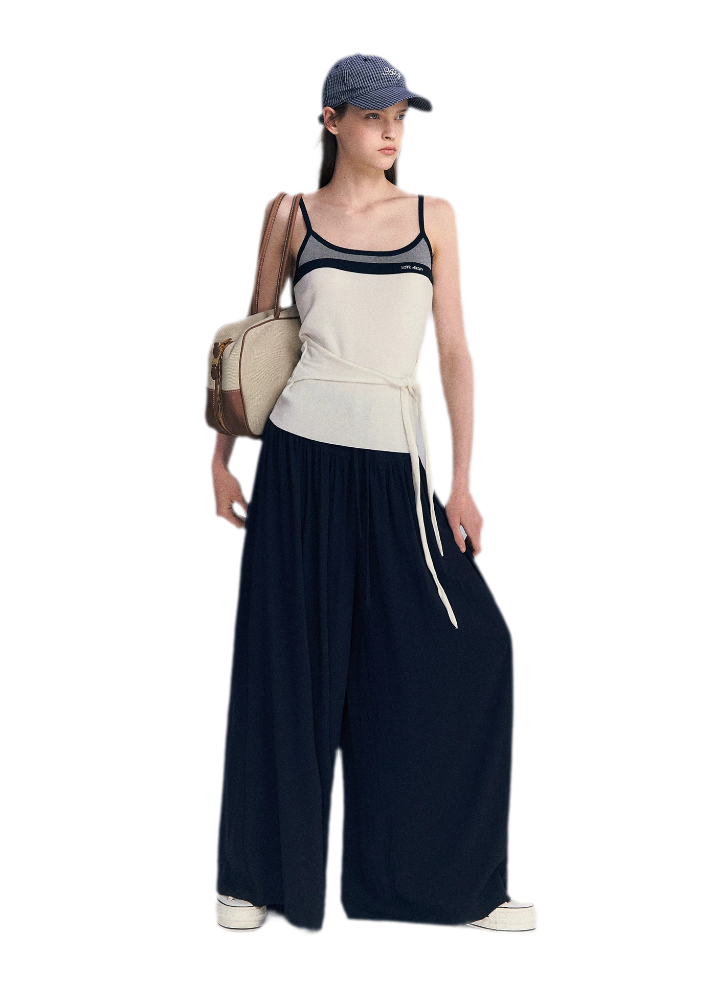 Lyocell Contrast Tie Cami