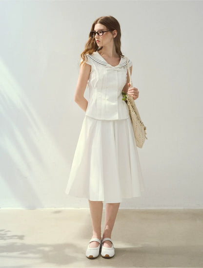 Sailor Collar Skirt Set