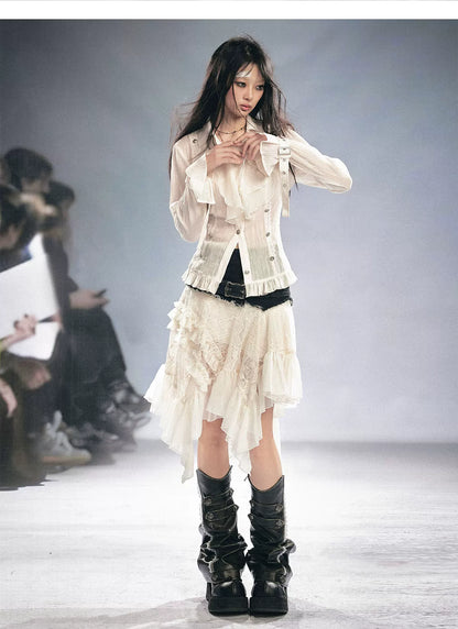 Gothic Ruffled Chiffon Shirt