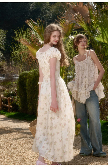 Cream Rose Holiday Rose Dress