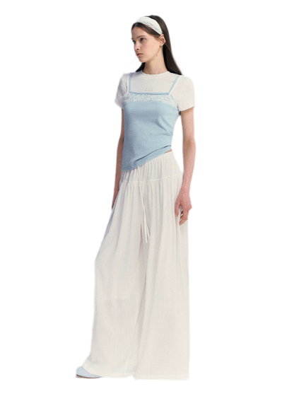 Lace Trim Layered Tee