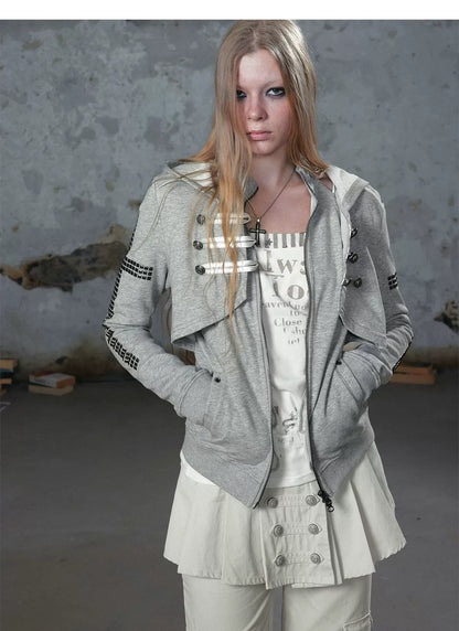 Metal Toggle Hooded Sweatshirt