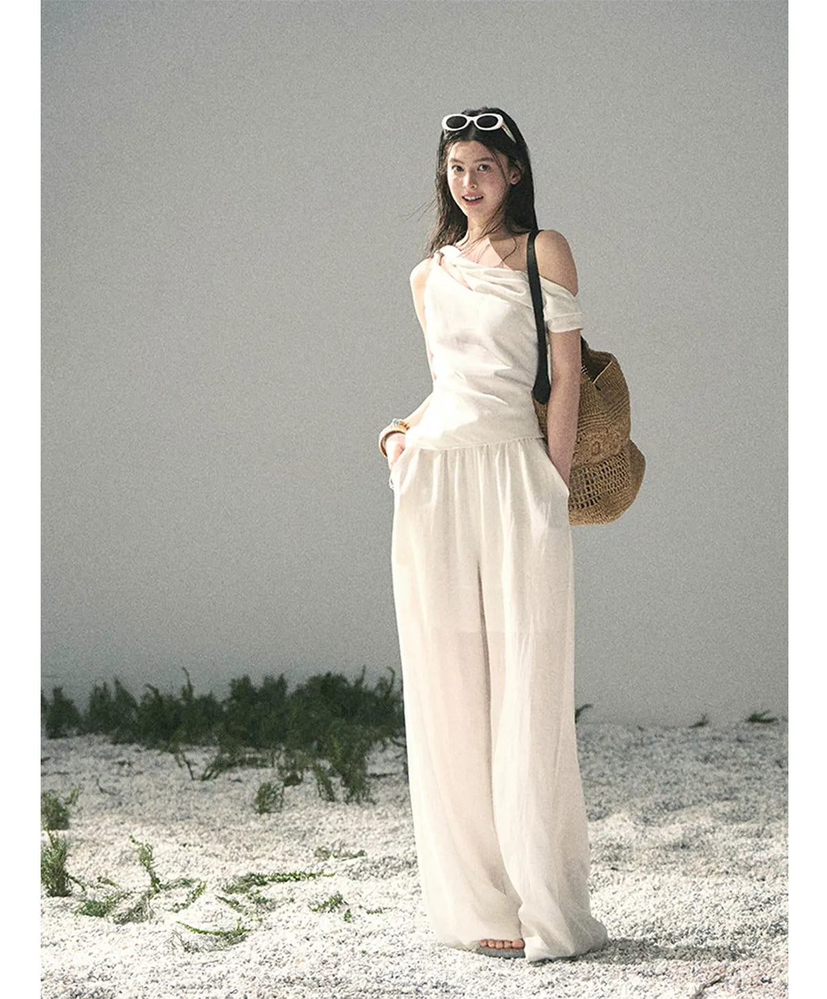 Textured Slouchy Wide-Leg Set