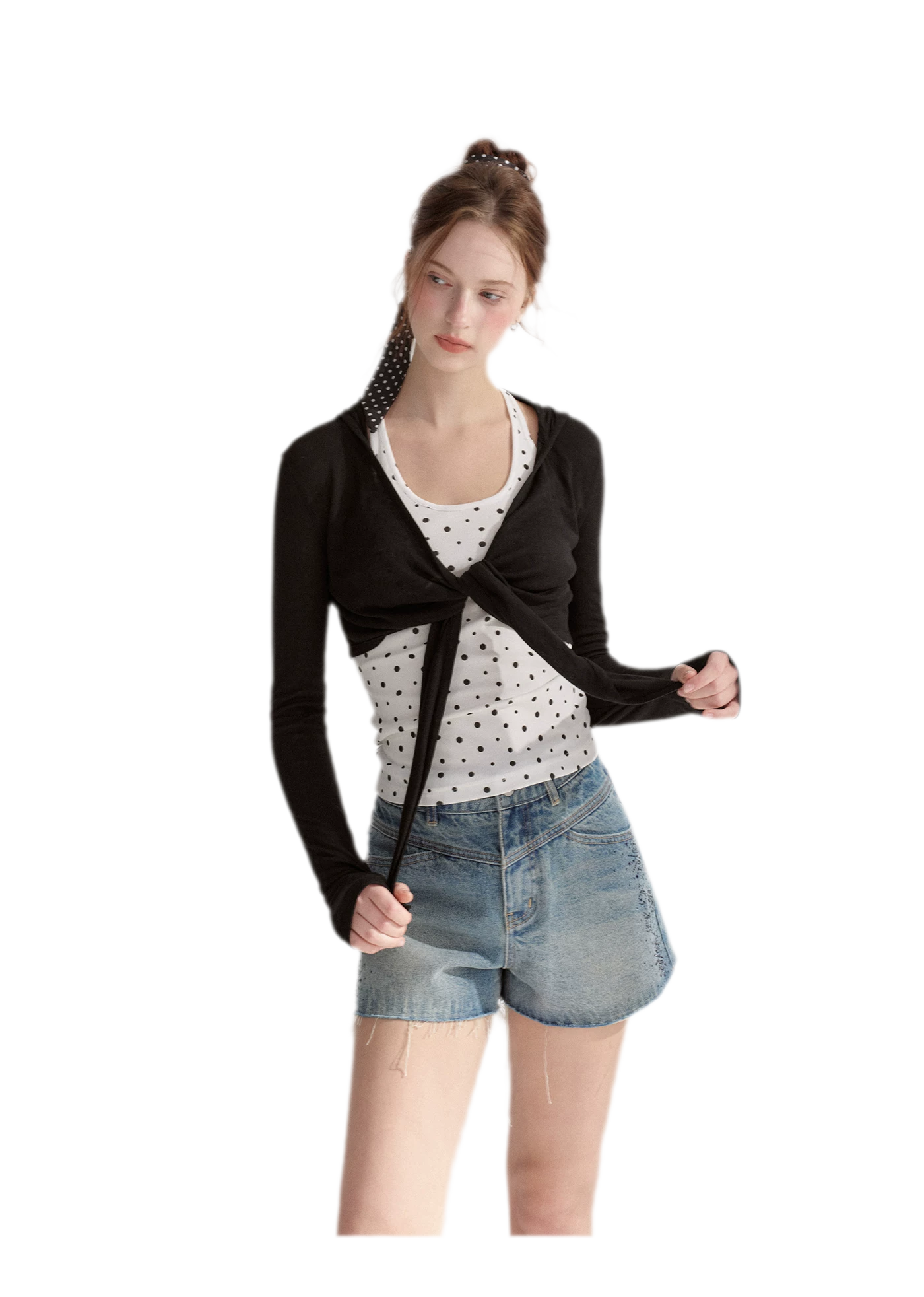 Tie Front Shrug Tank