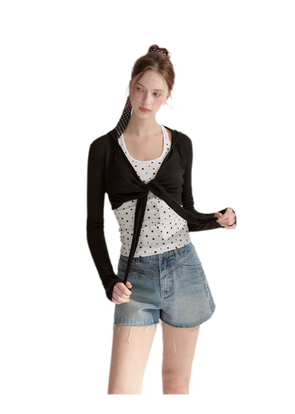 Tie Front Shrug Tank