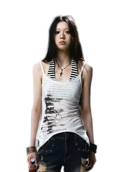 Dual Wear Print Halter Cami
