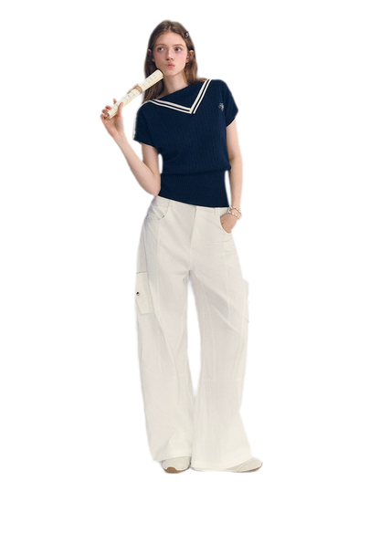 Contrast Trim Knit Top