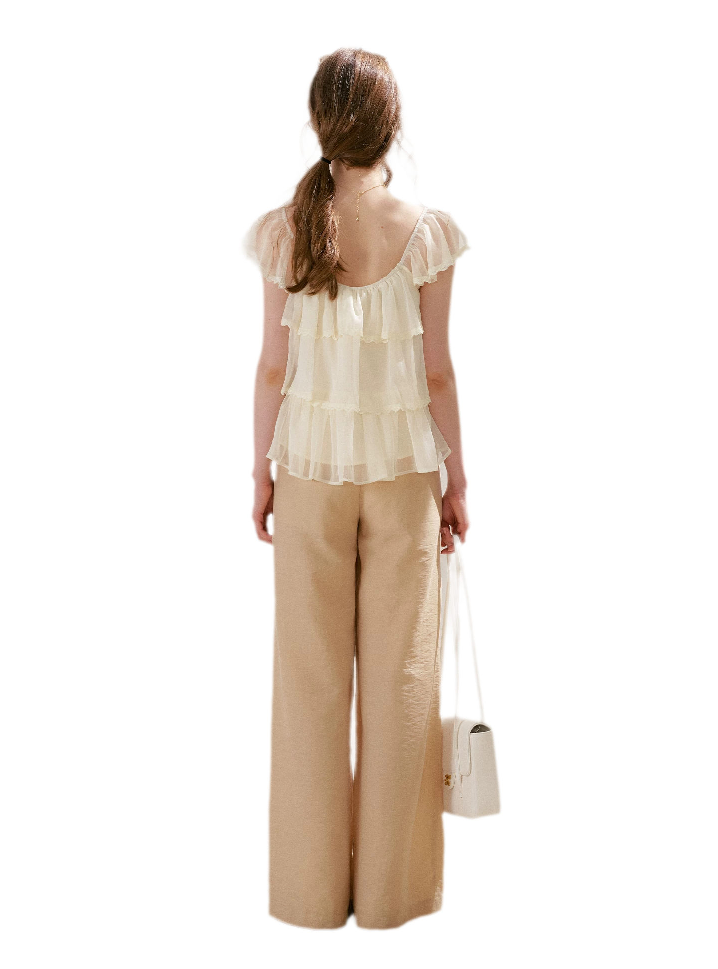 Tiered Ruffle Chiffon Blouse
