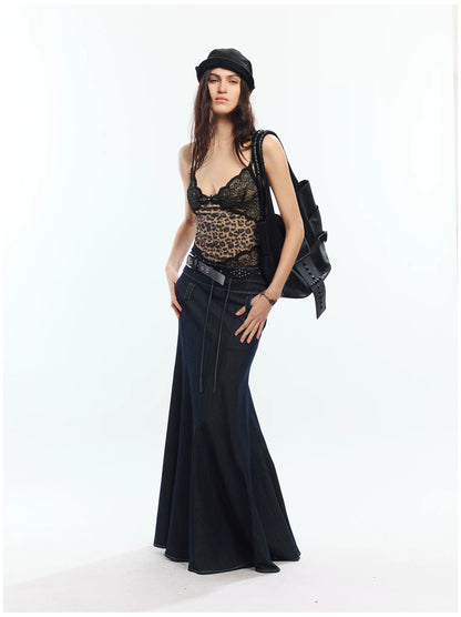 Vintage Rose Leopard Print Lace Camisole