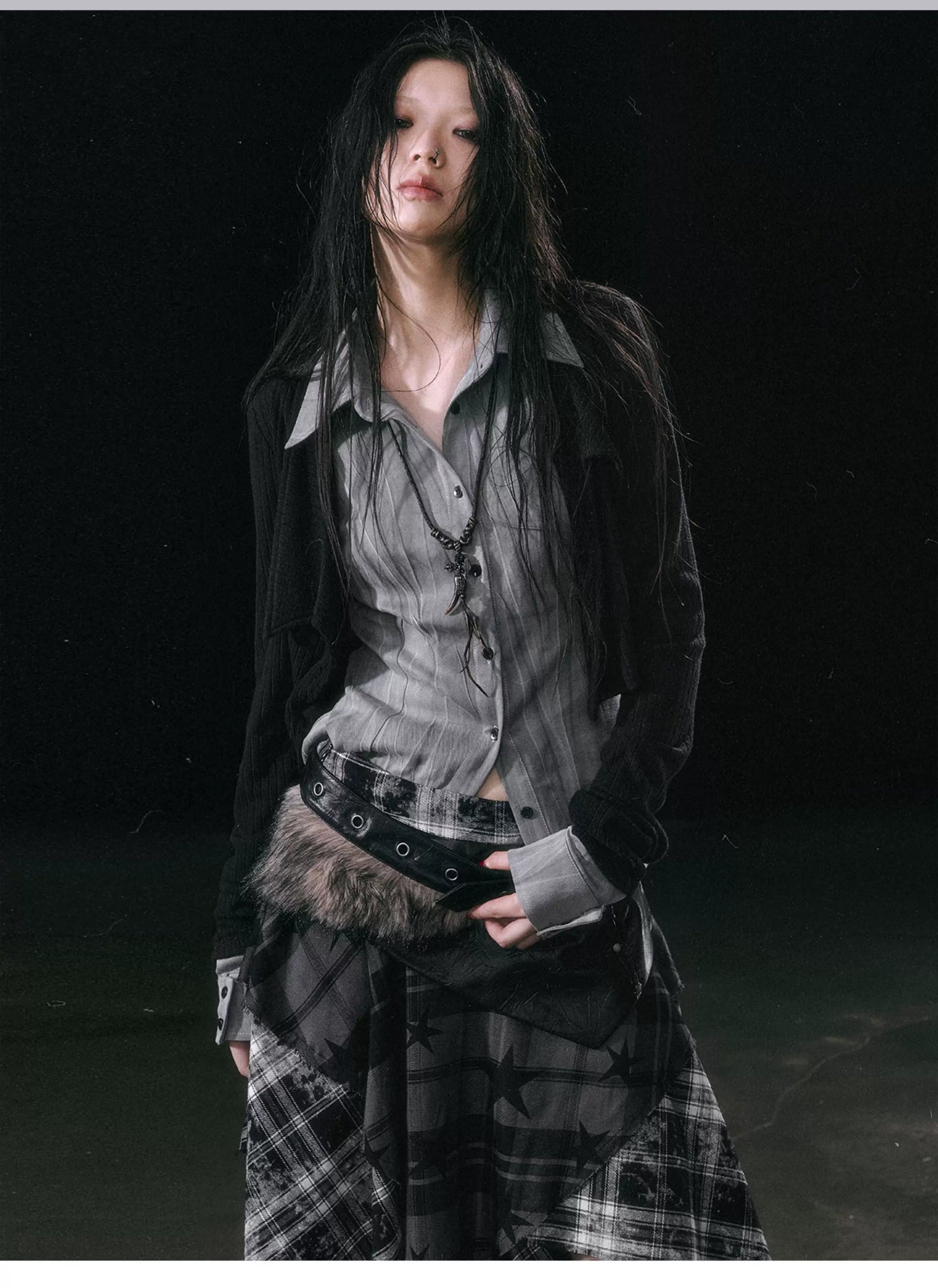 Faux Layered Patchwork Shirt