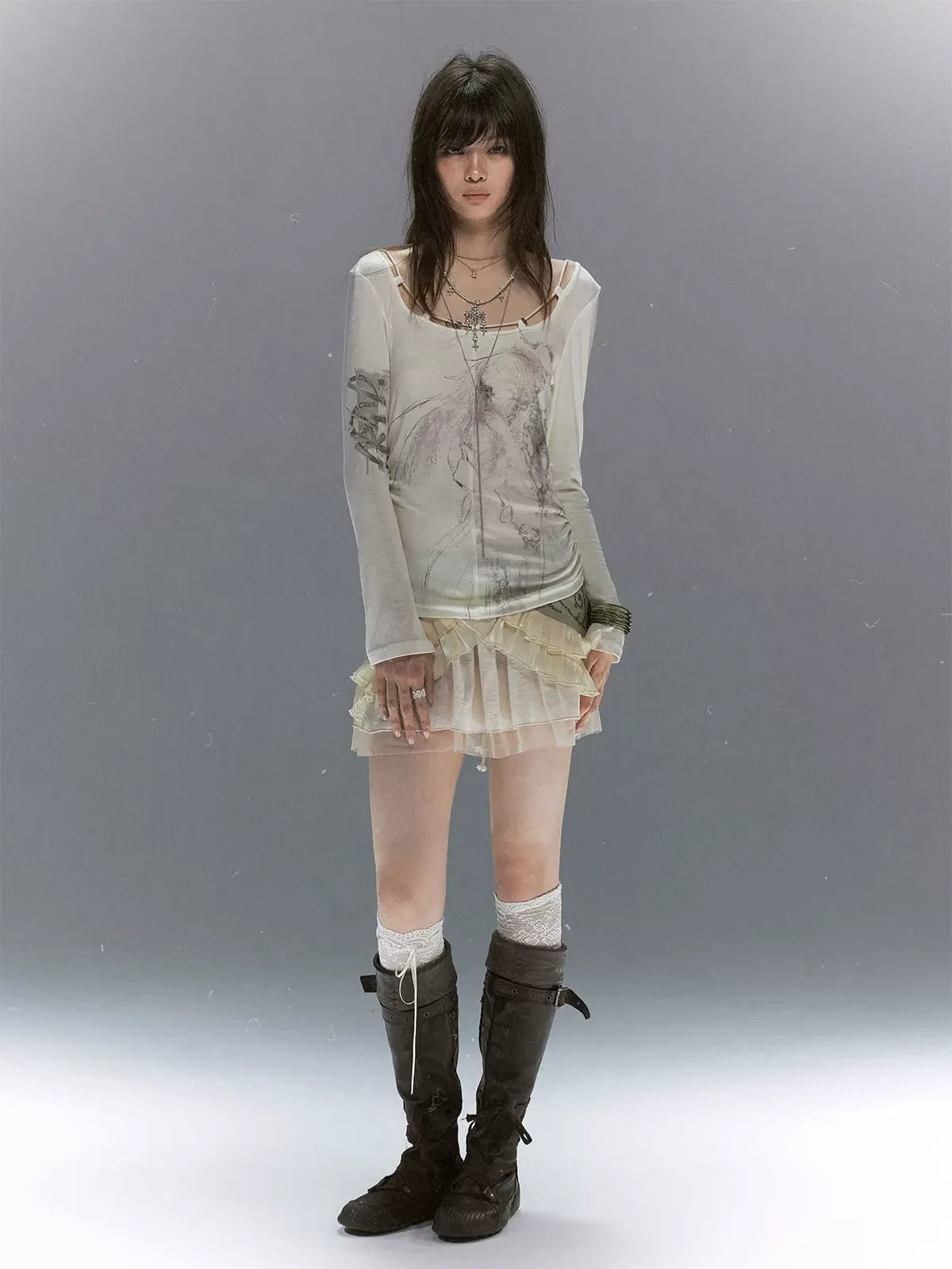 Sheer Lace Slim Top
