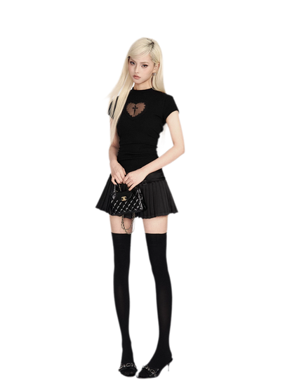 Stretch Velvet Thigh-High Socks