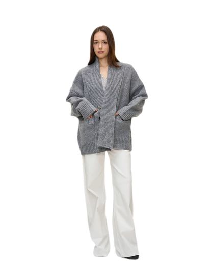 Dense Knit Shawl Cardigan