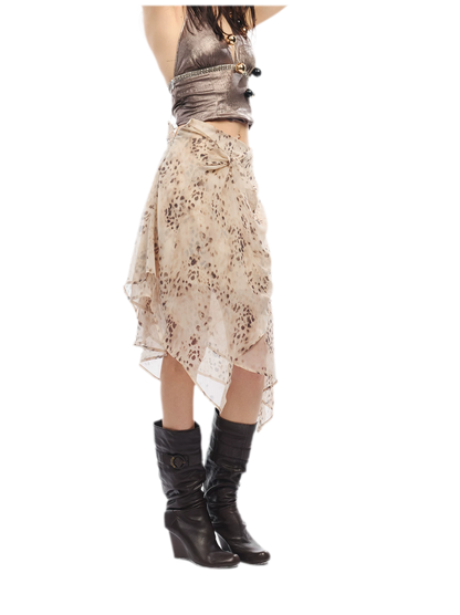 Leopard Mesh Skirt