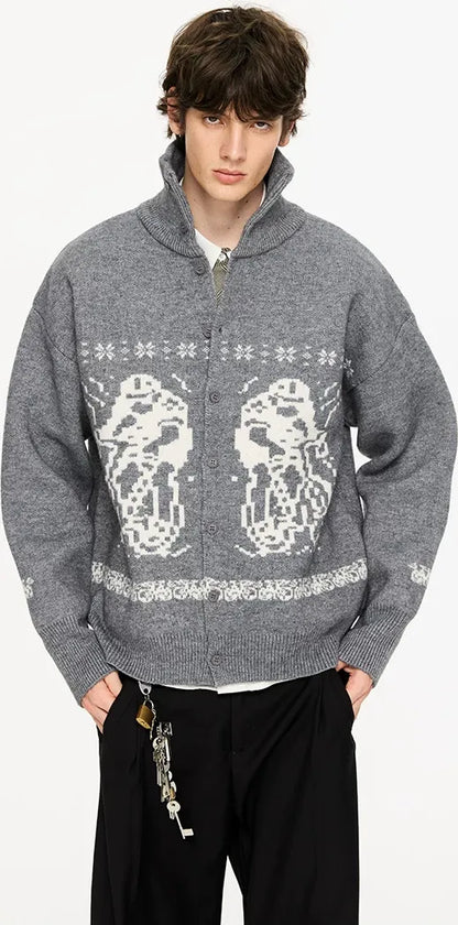 Fair Isle Relaxed Cardigan Sweater