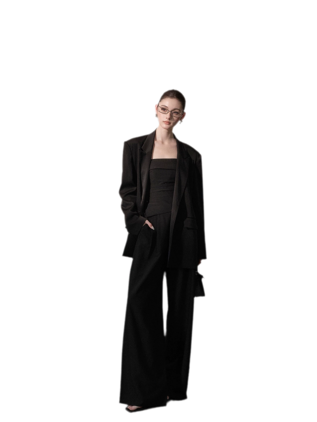 Satin Sash Relaxed Blazer