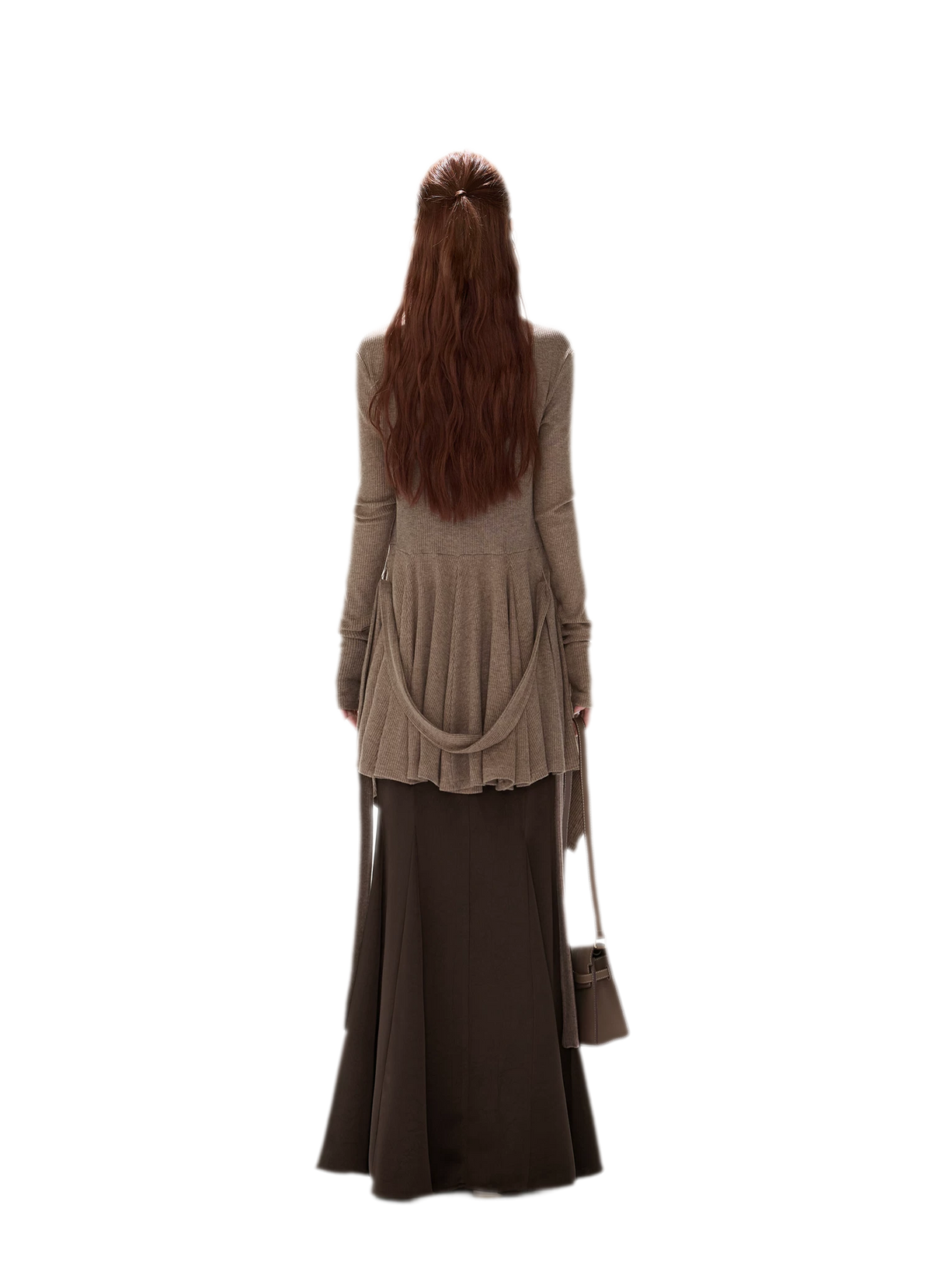 Matte Drape Irregular Hem Cardigan