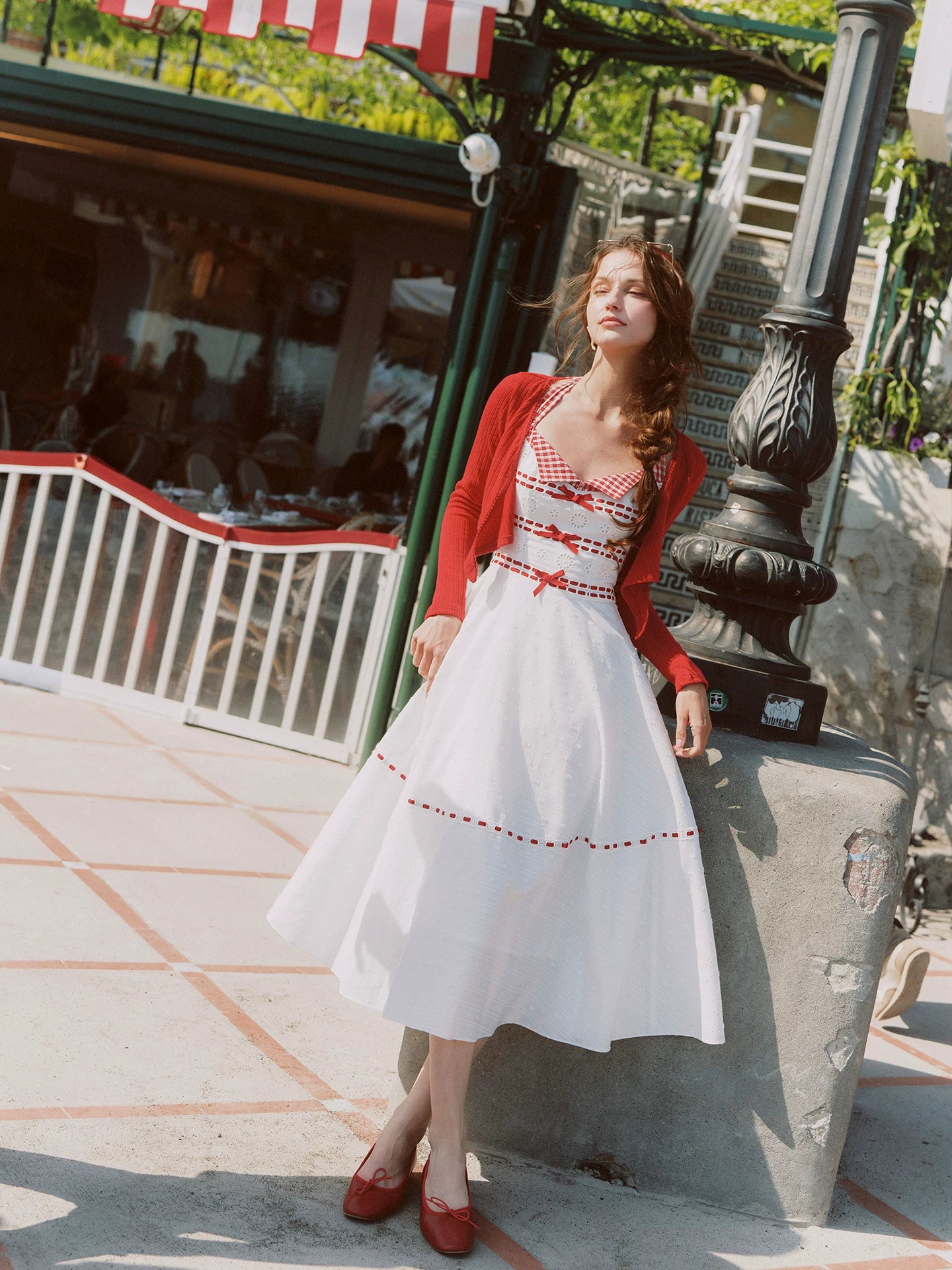 Cotton Embroidered Halter Dress