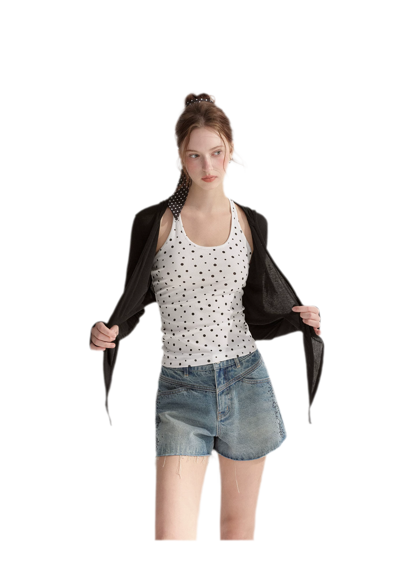 Tie Front Shrug Tank