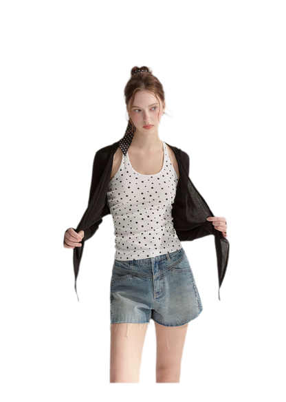 Tie Front Shrug Tank