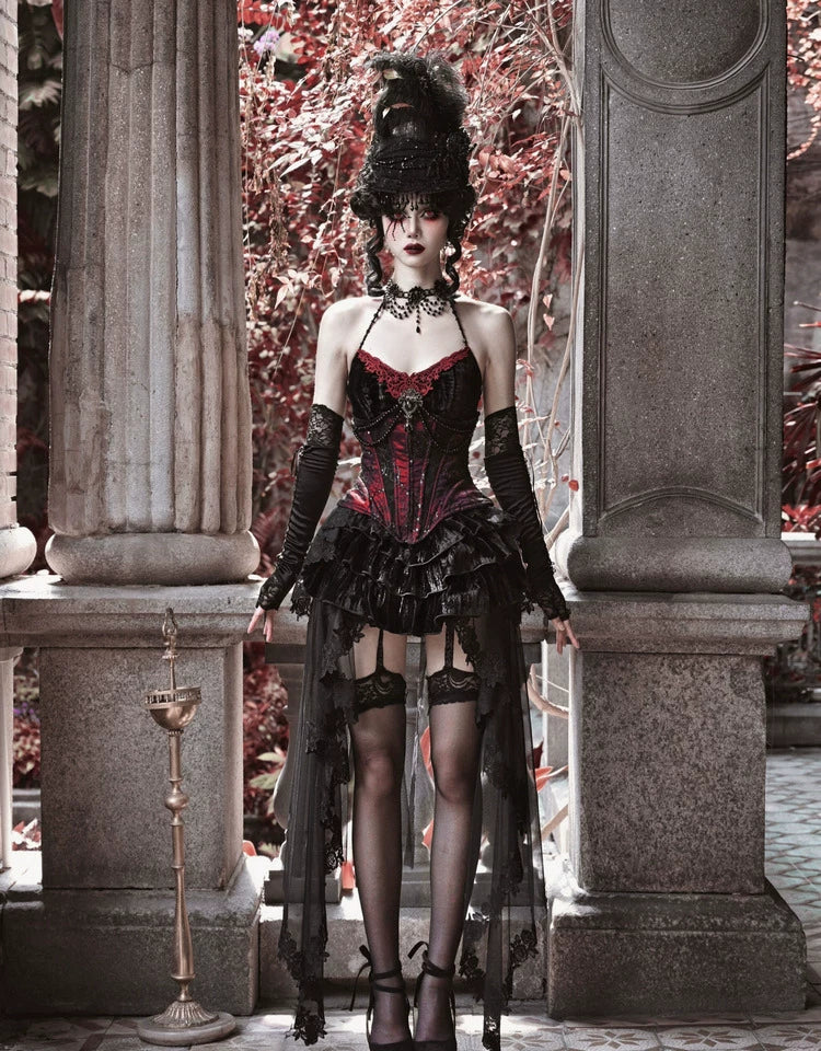 Gothic Velvet Fishbone Corset