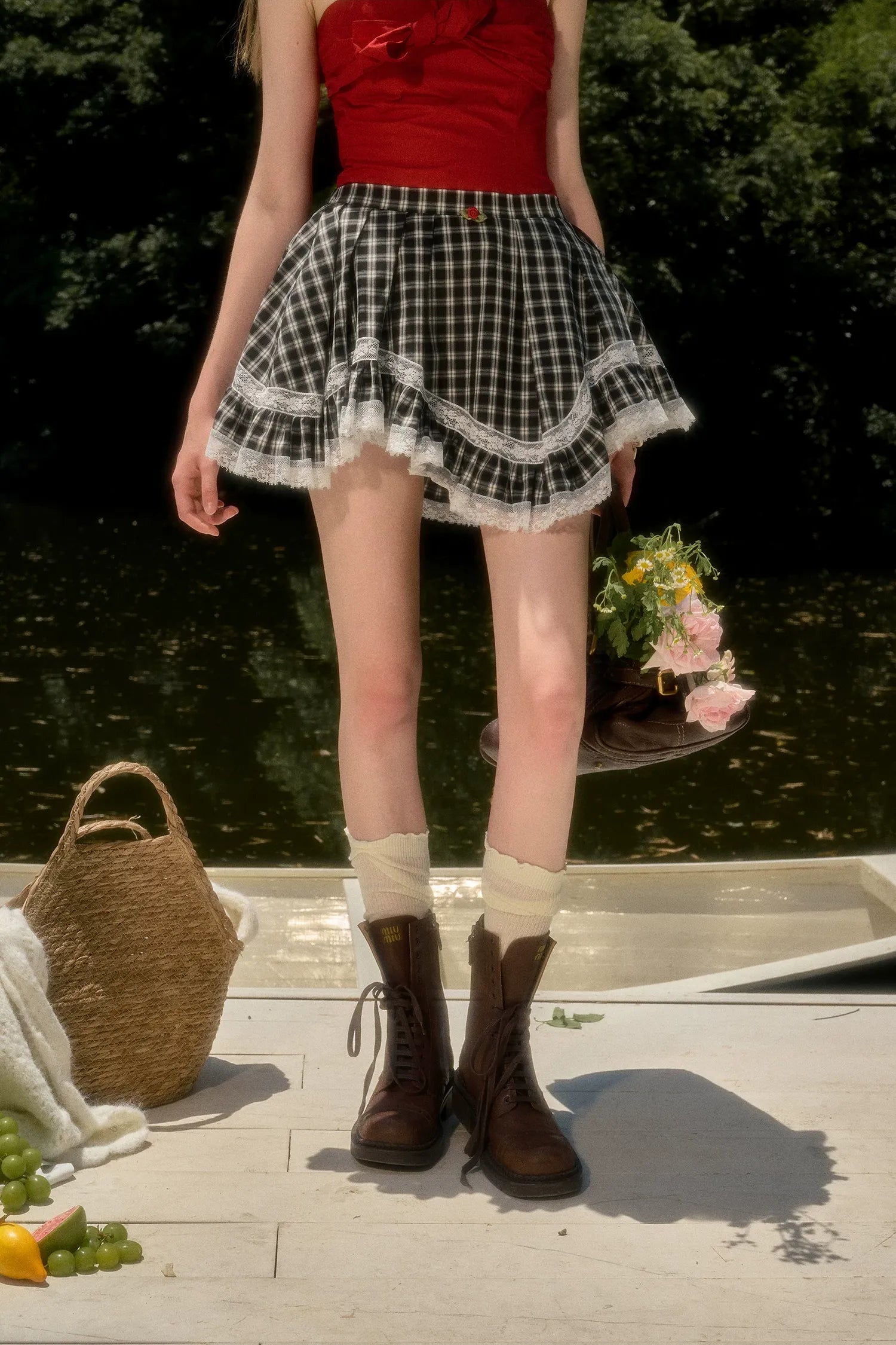 Field Gingham Mini Dress