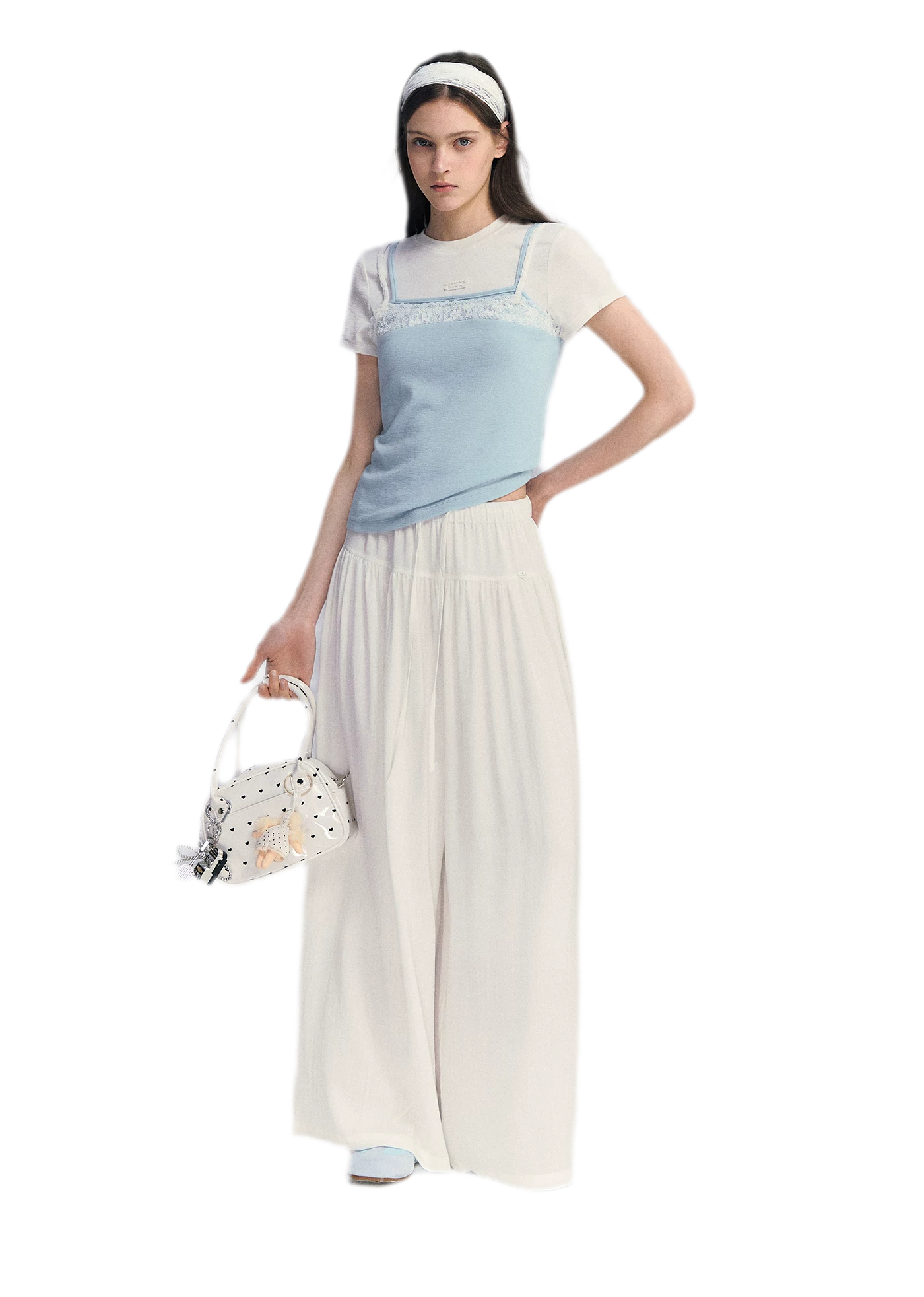Lace Trim Layered Tee