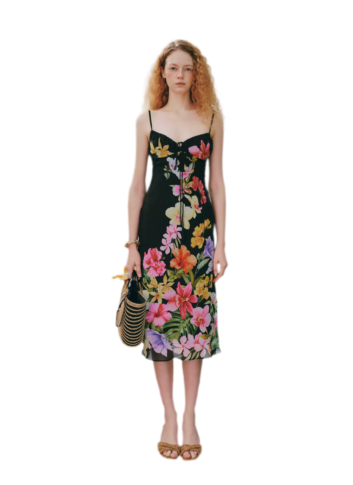 Hand-Painted Floral Camisole Dress