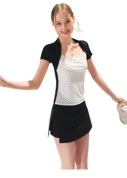 Colorblock Faux Two-Piece Tee