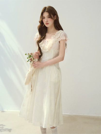 Shell Diary Embroidered Dress