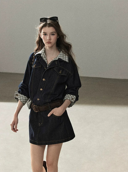 Stonewashed Denim Shirt Dress