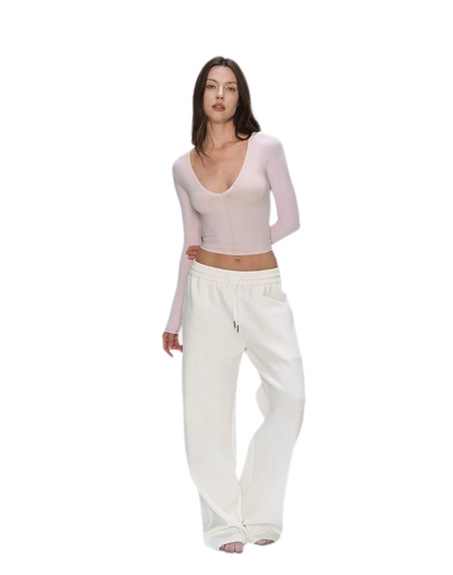 Air Cotton Wide-Leg Sweatpants