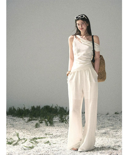 Textured Slouchy Wide-Leg Set
