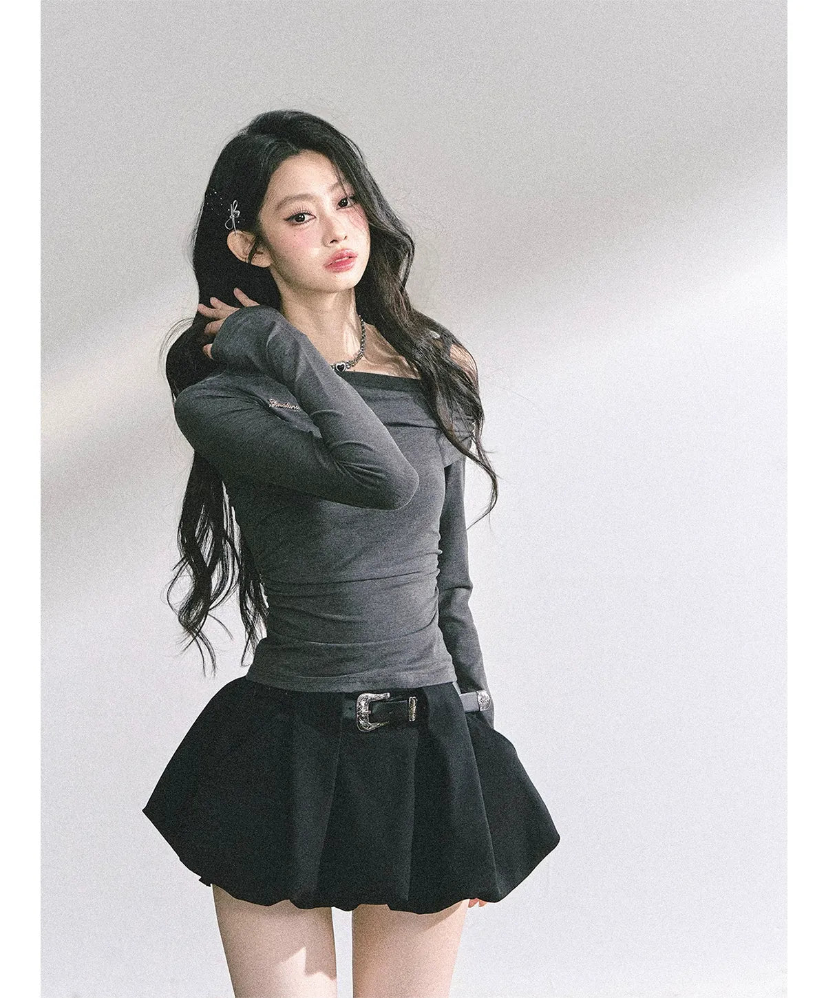 Lace Cutout Shoulder Tee