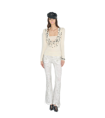 Leopard Twist V-Neck Top
