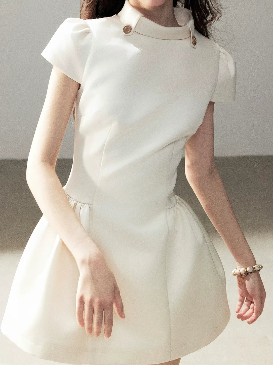 Satin A-Line Mini Dress