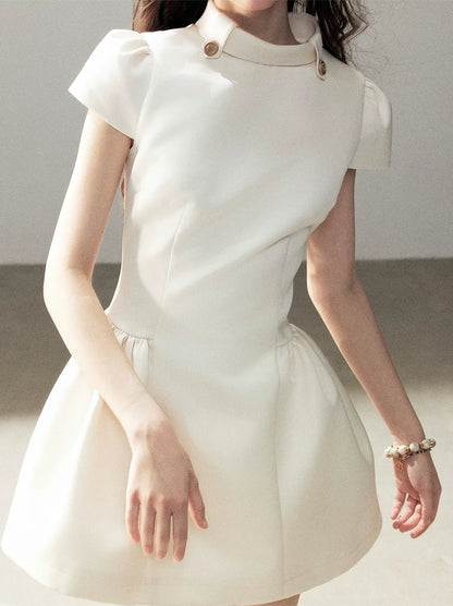 Satin A-Line Mini Dress