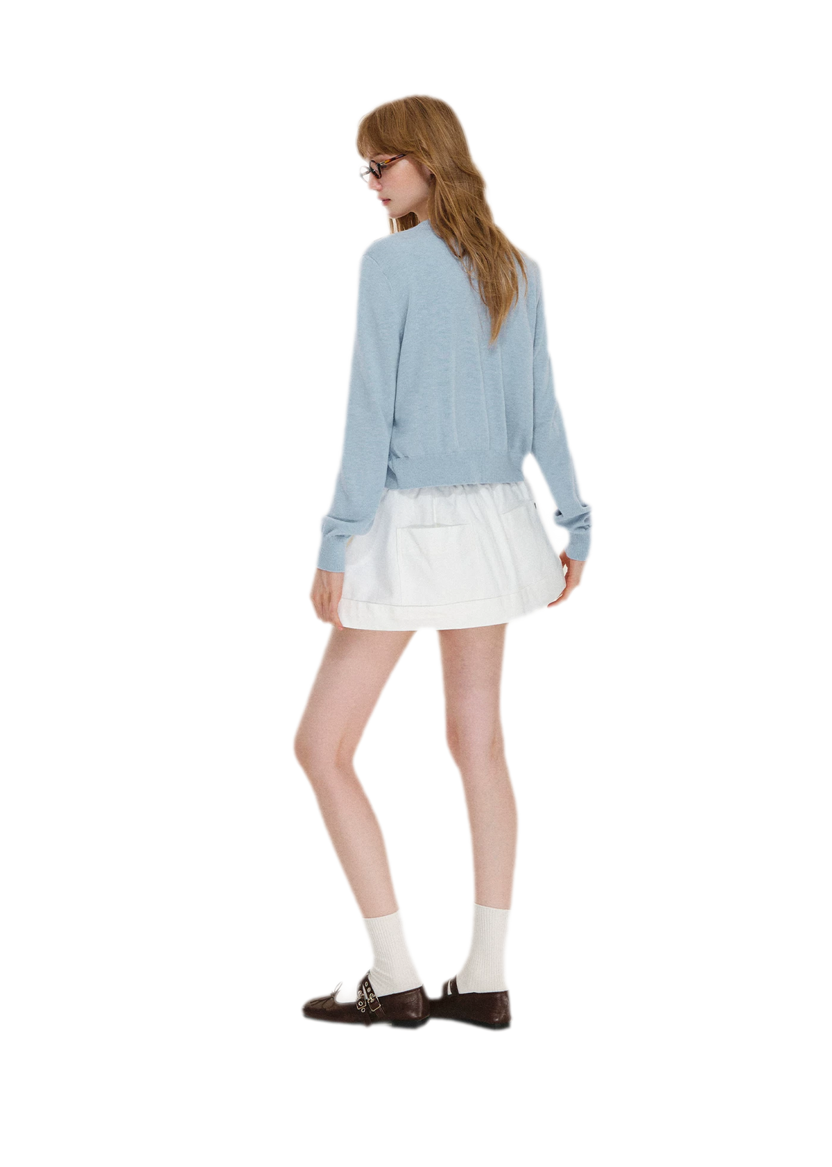 Structured Cotton Bubble Skort