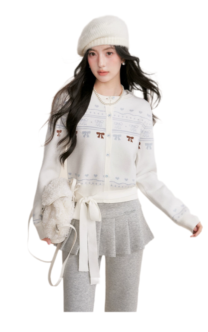 Fair Isle Tie Cardigan