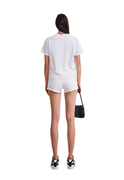 Vintage Washed Cross Embroidered Tee